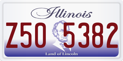 IL license plate Z505382