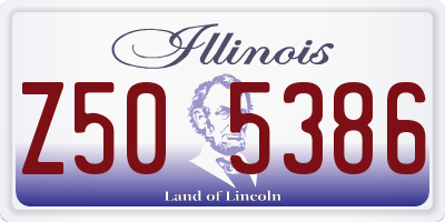 IL license plate Z505386