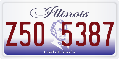 IL license plate Z505387