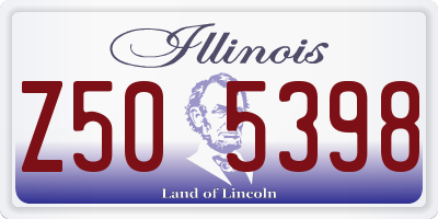 IL license plate Z505398