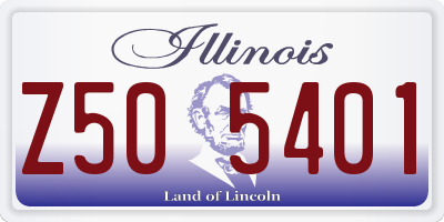 IL license plate Z505401