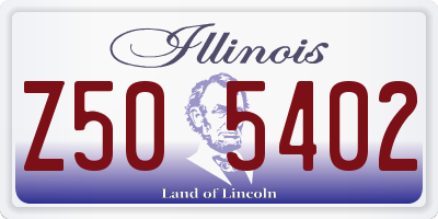 IL license plate Z505402