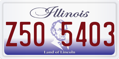 IL license plate Z505403