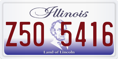 IL license plate Z505416