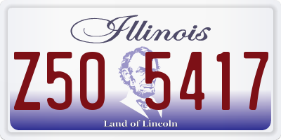 IL license plate Z505417