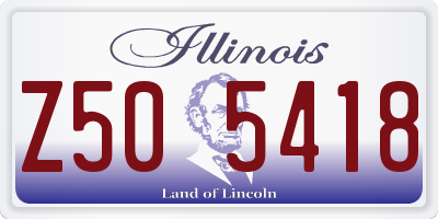 IL license plate Z505418