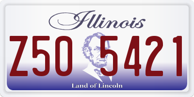 IL license plate Z505421