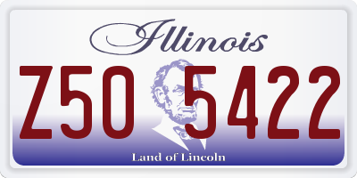 IL license plate Z505422