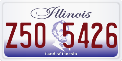IL license plate Z505426