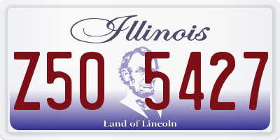 IL license plate Z505427
