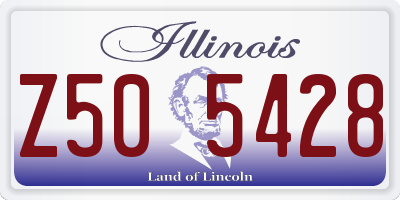 IL license plate Z505428