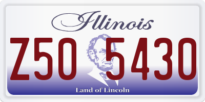 IL license plate Z505430