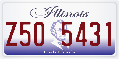 IL license plate Z505431
