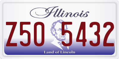 IL license plate Z505432