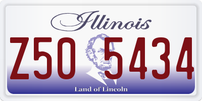 IL license plate Z505434