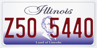 IL license plate Z505440