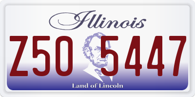 IL license plate Z505447