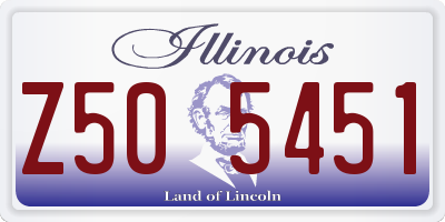 IL license plate Z505451