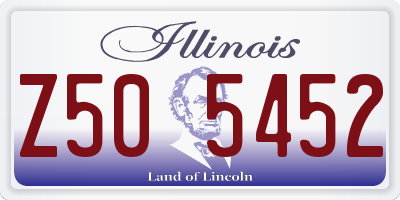 IL license plate Z505452