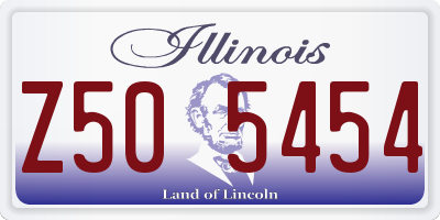 IL license plate Z505454