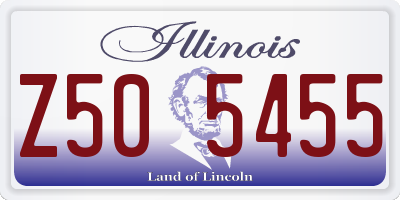 IL license plate Z505455