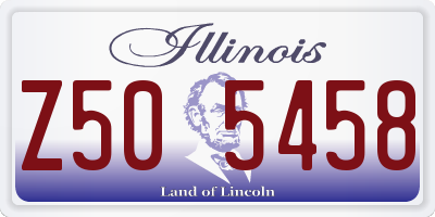 IL license plate Z505458