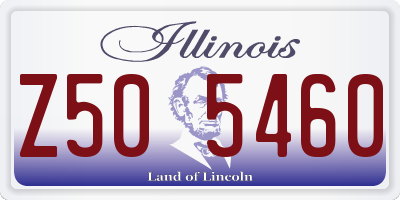 IL license plate Z505460