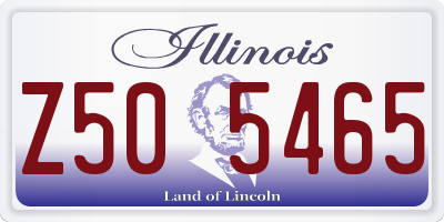 IL license plate Z505465