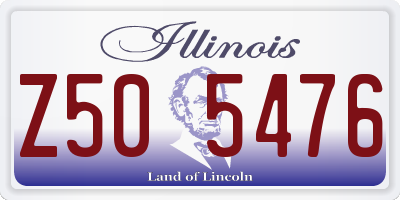 IL license plate Z505476