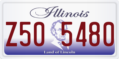 IL license plate Z505480