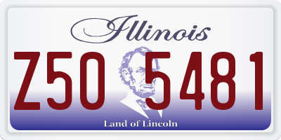 IL license plate Z505481