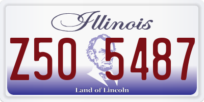 IL license plate Z505487