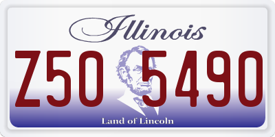 IL license plate Z505490