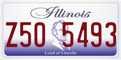 IL license plate Z505493