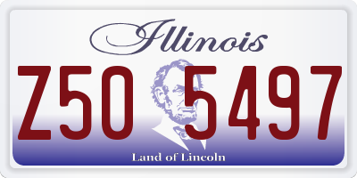 IL license plate Z505497
