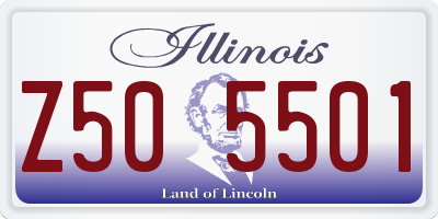 IL license plate Z505501