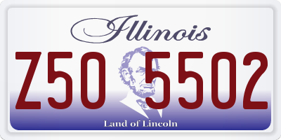 IL license plate Z505502