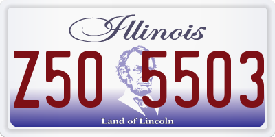 IL license plate Z505503
