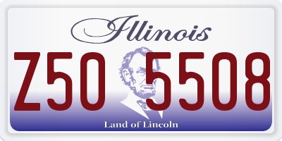 IL license plate Z505508