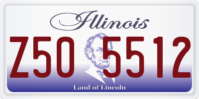 IL license plate Z505512