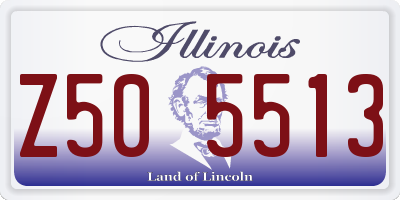 IL license plate Z505513