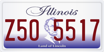 IL license plate Z505517