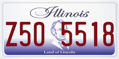IL license plate Z505518