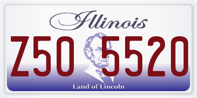IL license plate Z505520