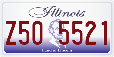 IL license plate Z505521