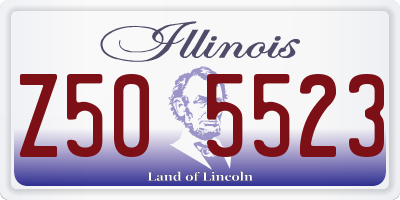 IL license plate Z505523