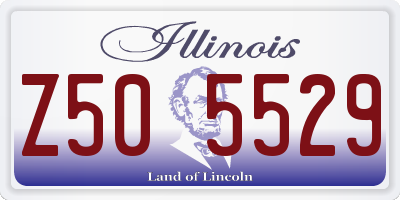 IL license plate Z505529