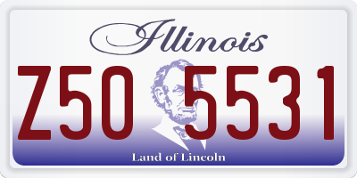 IL license plate Z505531