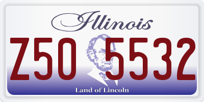 IL license plate Z505532