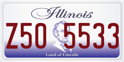 IL license plate Z505533